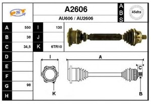 Фото Привідний вал SNRA A2606