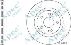 Фото Гальмівний диск APEC braking DSK2297