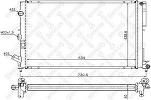 Фото Радіатор двигуна STELLOX 10-25037-SX
