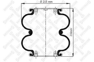 Фото Кожух пневматической рессоры STELLOX 8400109SX