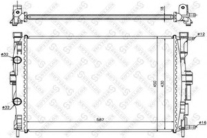 Фото Радіатор, охолодження двигуна STELLOX 10-26173-SX
