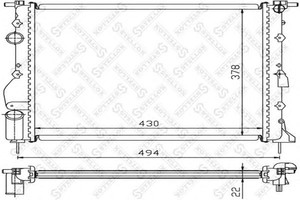 Фото Радіатор, охолодження двигуна STELLOX 10-26198-SX