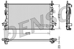 Фото Радіатор, охолодження двигуна Denso/Ketner DRM23083