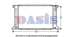 Фото Радіатор, охолодження двигуна AKS DASIS 250330N