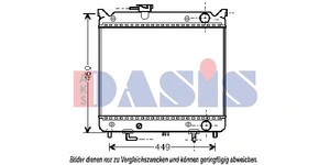 Фото Радіатор, охолодження двигуна AKS DASIS 320022N