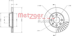 Фото Гальмівний диск Metzger 6110054