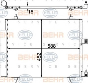 Фото Конденсатор, кондиціонер Behr Hella Service 8FC351305221