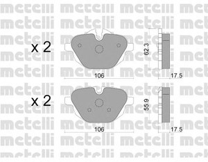 Фото Колодки гальмівні (задні) BMW 5 (F07/F10-11) 09-17/(G30-31/F90)/X3/X4/X5/X6 Metelli 2209200