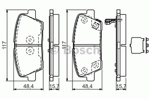 Фото Комплект гальмівних колодок, дискове гальмо Bosch 0 986 TB3 189