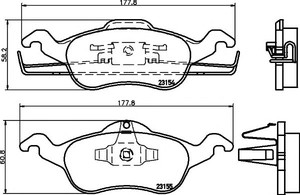 Фото Колодки гальмівні (передні) Ford Focus 99-09 (Teves) Q+ Textar 2315402