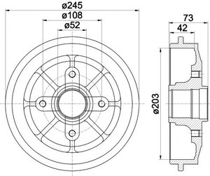 Фото Гальмівний барабан MINTEX MBD304