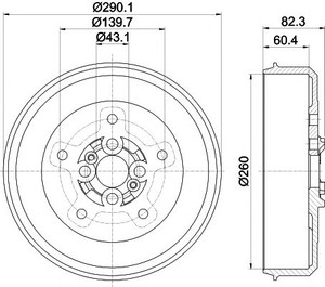 Фото Гальмівний барабан MINTEX MBD360