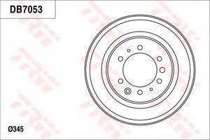 Фото Гальмівний барабан TRW DB7053