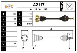 Фото Привідний вал SNRA A2117