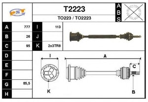 Фото Привідний вал SNRA T2223