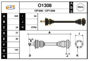 Фото Привідний вал SNRA O1308