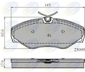 Фото Комплект гальмівних колодок, дискове гальмо COMLINE CBP01780