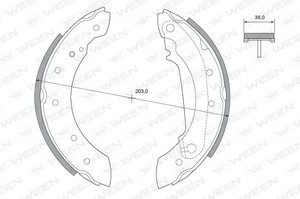 Фото Комплект гальмівних колодок WEEN 152-2221