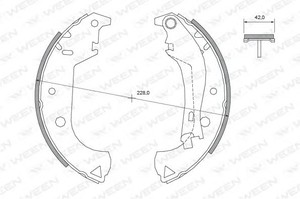 Фото Комплект гальмівних колодок WEEN 152-2480