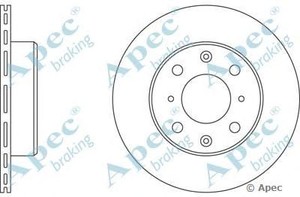 Фото Гальмівний диск APEC braking DSK214