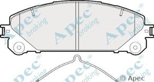 Фото Комплект гальмівних колодок, дискове гальмо APEC braking PAD1853