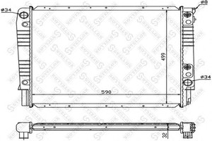 Фото Радіатор, охолодження двигуна STELLOX 10-26445-SX