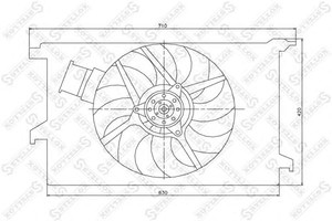 Фото Вентилятор, охолодження двигуна STELLOX 29-99271-SX
