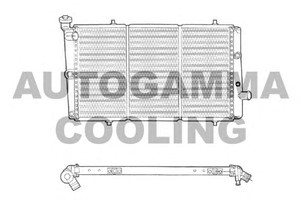 Фото Радіатор, охолодження двигуна AUTOGAMMA 103065