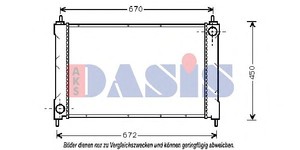 Фото Радіатор, охолодження двигуна AKS DASIS 370024N