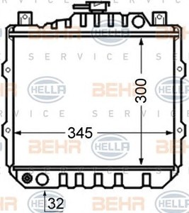 Фото Радіатор, охолодження двигуна Behr Hella Service 8MK 376 726-541