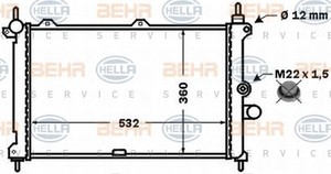 Фото Радіатор, охолодження двигуна Behr Hella Service 8MK 376 771-171