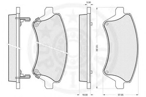 Фото Гальмівні колодки OPTIMAL 82212