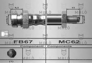 Фото Гальмівний шланг Malò 80532