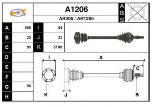 Фото Привідний вал SNRA A1206