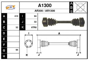 Фото Привідний вал SNRA A1300