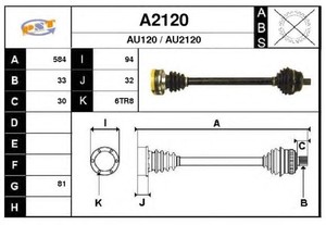 Фото Привідний вал SNRA A2120