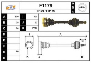 Фото Привідний вал SNRA F1179