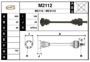 Фото Привідний вал SNRA M2112