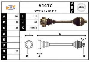 Фото Привідний вал SNRA V1417