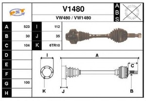 Фото Привідний вал SNRA V1480