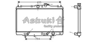 Фото Радіатор, охолодження двигуна ASHUKI H551-16