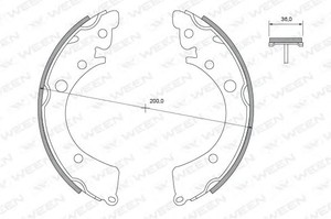Фото Комплект гальмівних колодок WEEN 1522299