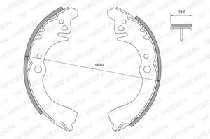 Фото Комплект гальмівних колодок WEEN 1522327