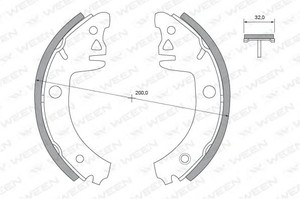 Фото Комплект гальмівних колодок WEEN 152-2334