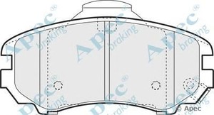 Фото Комлект гальмівних колодок, дисковий механізм APEC braking PAD1384