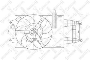 Фото Вентилятор, охолодження двигуна STELLOX 29-99075-SX
