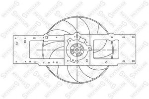 Фото Вентилятор, охолодження двигуна STELLOX 29-99273-SX