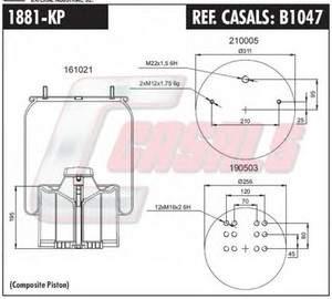 Фото Кожух пневматической рессоры CASALS B1047