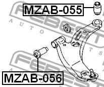 Фото Сайлентблок переднього важеля (зад.) Mazda 323 98-04 Febest MZAB055