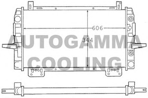 Фото Радіатор, охолодження двигуна AUTOGAMMA 100379